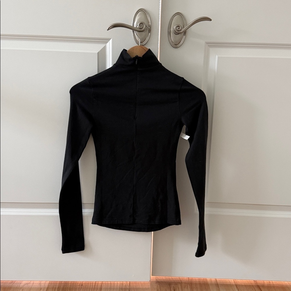 Stretch Cotton Jersey Turtleneck Top Size XS - Picture 8 of 9